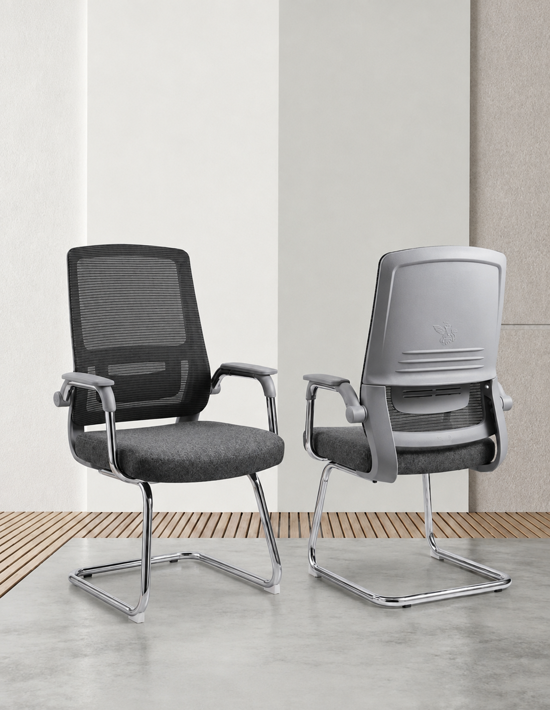 Chaise de bureau ergonomique avec accoudoirs – modèle visiteur